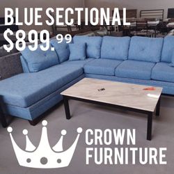 Blue Sectional 