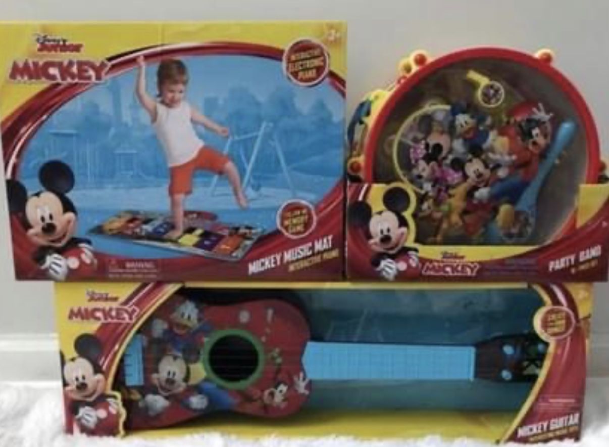 Disney Mickey Piano Mat, Drum Band & Guitar Set, Brand NEW!