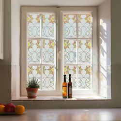 Decorative Window Privacy Film – Victoria Design, 23.6 x 35.4 inch B55