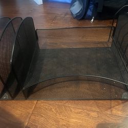 Black Metal Desk Organizer Set (File + Mail Holder)