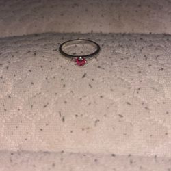 Ruby Heart Pandora Ring 