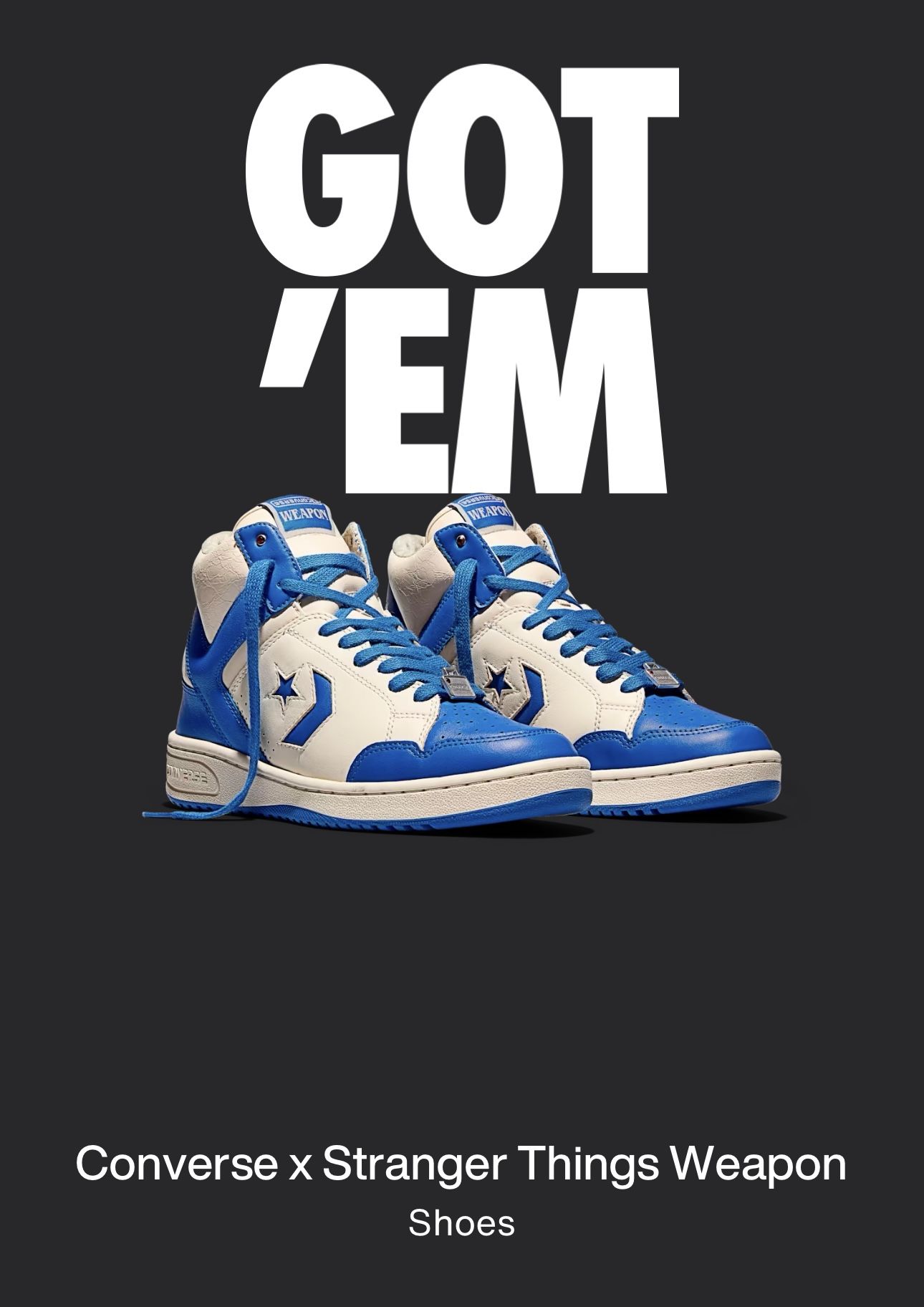 Converse Weapons x Stranger Things - Men’s Size 10