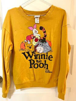 Size S Disney Winnie the Pooh Cast Mustard Yellow Sweater