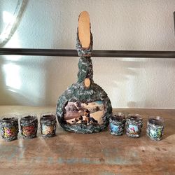 Vintage National Park Decanter Drinkware Set 