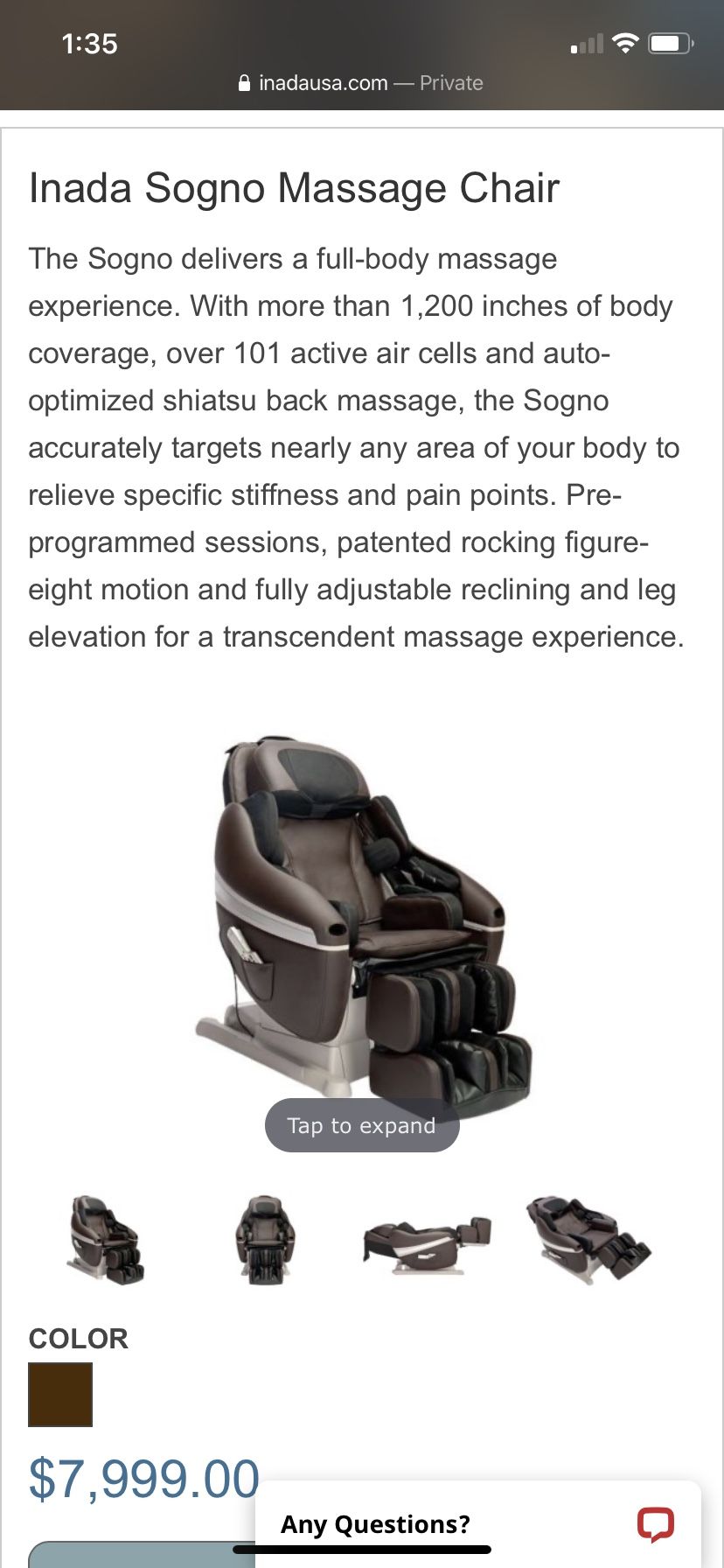 Inada Sogno Massage chair (MSRP 8000) for Sale in Torrance, CA OfferUp