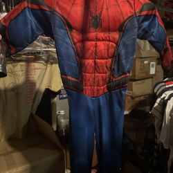 Spider-Man kids costume possibly a 5TC pic for imperfection from Velcro on the back