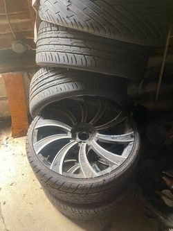 22inch rims for $400.00 it’s even a extra tire that comes with them