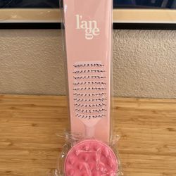 New Sealed L’Ange Blush Pink Flexi Vented Brush and New Sealed Silicone Pink Scalp Scrubber Lot Bundle