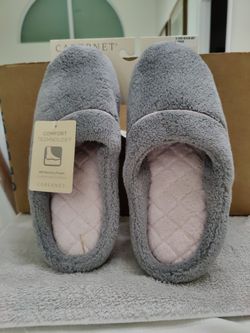 Soft Gray And Pink Slippers Located In Palm Beach Gardens 