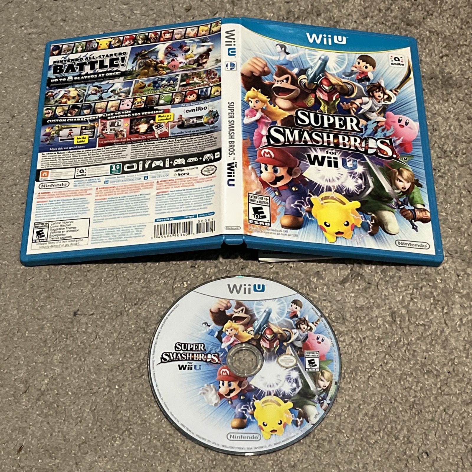 Super Smash Bros. Game Nintendo Wii U No Manual Tested