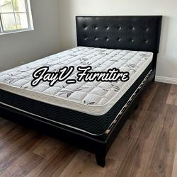 New Queen Bed Frame With Mattress 