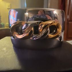 Silver And Gold Bangle Bracelet