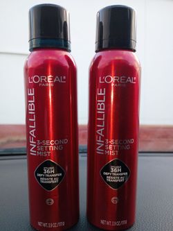 L'Oreal Infallible setting sprays new $9 each must pick up in Edinburg no holds