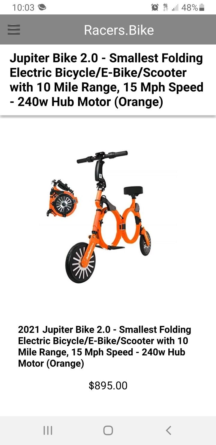 Jupiter 2.0 World Smallest Folding Bike