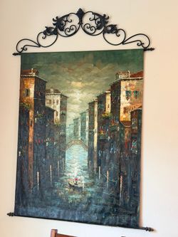 Pretty hand painted tapestry