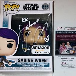 NATASHA LIU BORDIZZO SIGNED AUTOGRAPHED SABINE WREN STAR WARS FUNKO POP JSA COA!
