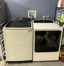 Samsung Washer Whirlpool Gas Dryer Laundry Set Excellent Condition