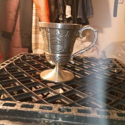 Irish Mullingar Pewter King Lugh Celtic Wine Tumbler Goblet. 