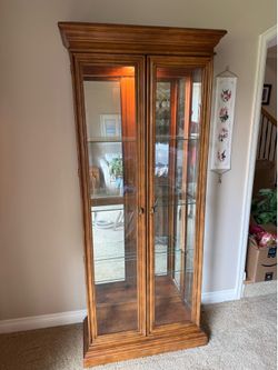 Wooden Glass Curio Cabinet