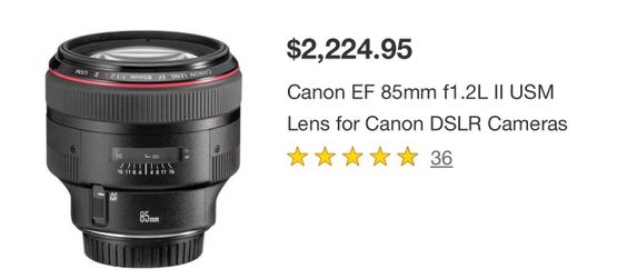 Canon 85mm red series’s