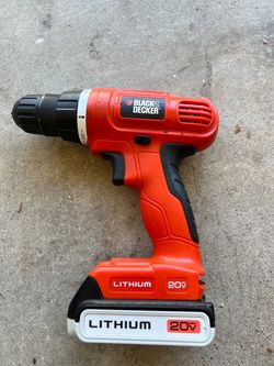 Drill with battery no charger, black and decker