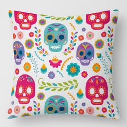 DÃa De Muertos Pillow Cover 16×16
