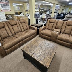 Brand New 🦚$30 Down Payment Finance🦚Wolfridge Power Reclining Living Room Set 🦚 Sofa & Loveseat 🦚
