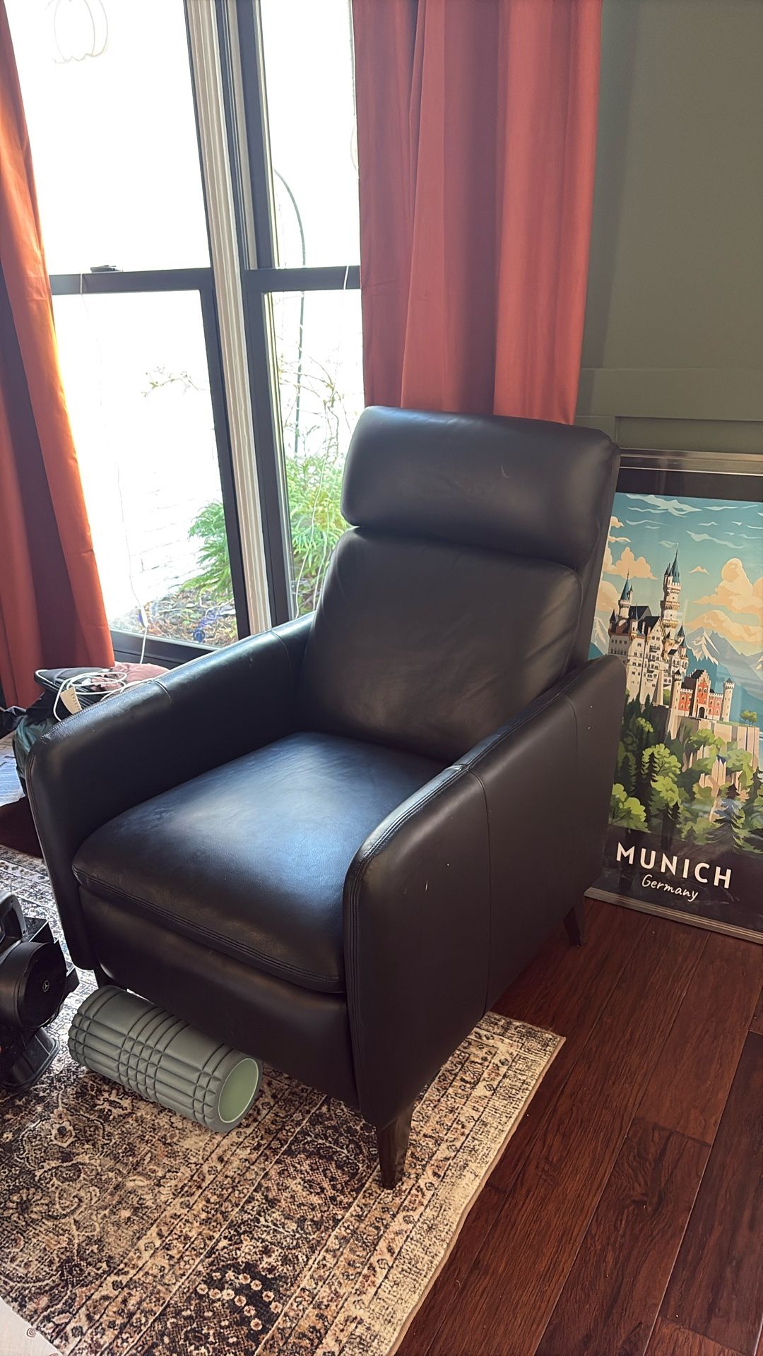 West Elm Luxury Leather Reclining Chair