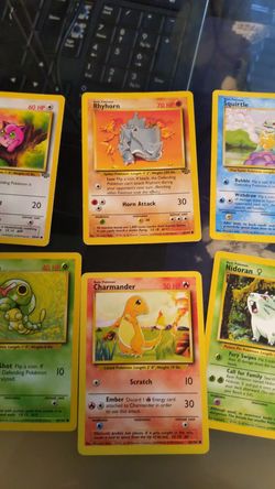 Six Pokemon cards