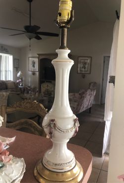 Small antique rose lamp