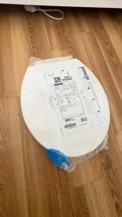 KOHLER Seat Cover Highline Round Grip Tight Bumpers, Soft Close Toilet Seat in White