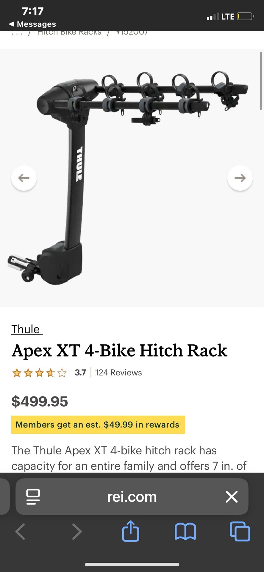Thule Apex XT 4 - Bike Hitch Rack