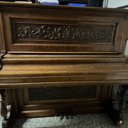 George P. Bent Standup Grand Piano Built 1894 