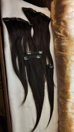 18 in. Dark Brown Clip-In Hair Extensions