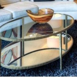 Clairmont Oval Coffee Table (Crate & Barrel) 