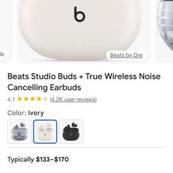 Beats Studio Buds - noise cancelling 