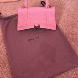 Pink Balenciaga Hourglass Bag