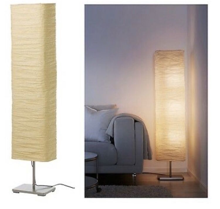 IKEA 144 cm Tall Floor Soft Glowing Light Lamp,Natural Rice Paper Shade.