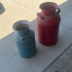 Authentic Dairy Milk Cans Heavy Red $60 Blue $40 