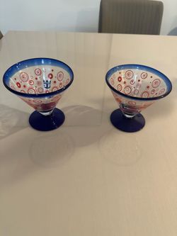 Decorative Glass Dessert /Martini-Style Bowls