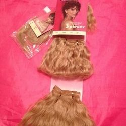 New 100% Human Light Blonde Hair 4PC