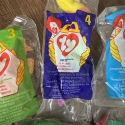 $50  vintage Ty Teenie Beanie Babies from a 1998 McDonald's Happy Meal promotion.