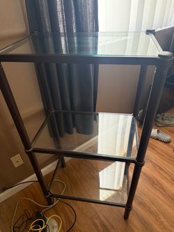 Three tier glass shelf