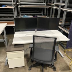 Knoll Dual Sapper Monitor Arms! We Also Have Standing Desks, Chairs, Monitors, And More!!!