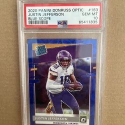 Justin Jefferson Blue Scope Optic Rated Rookie