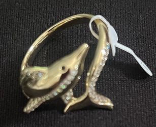Anillo delfín Oro L alta calidad