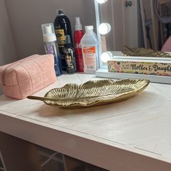 Golden Feather Jewelry Tray
