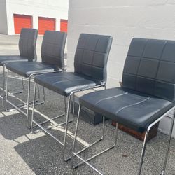 Black Chair Stools Nice. Asking $75 for The 4 