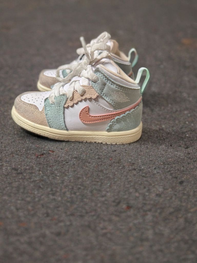 Nike Air Jordan 1 MID SE (TD) Toddler Shoes Kid’s SZ 8C Pink Oxford DZ5360-100