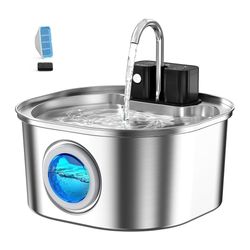 VOLUAS 3.2L Wireless Sensor Pet Water Fountain – 108oz